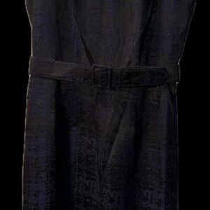 David Meister Navy Blue Jacquard Dress Size 4